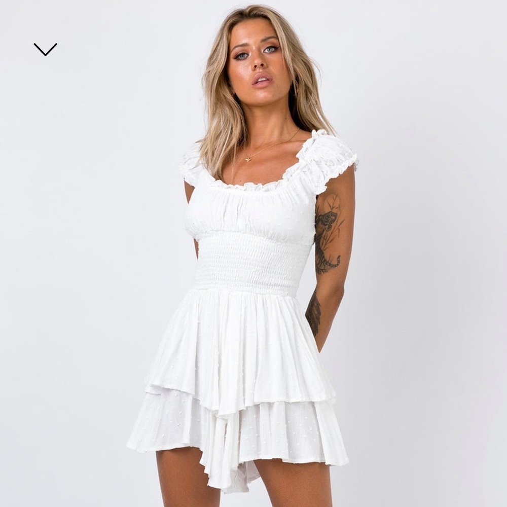 Princess Polly Love Galore Romper White